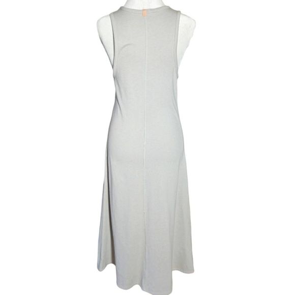 Lunya Restore Fitted Dress Midi Grey Large MSRP $198 - Picture 3 of 8